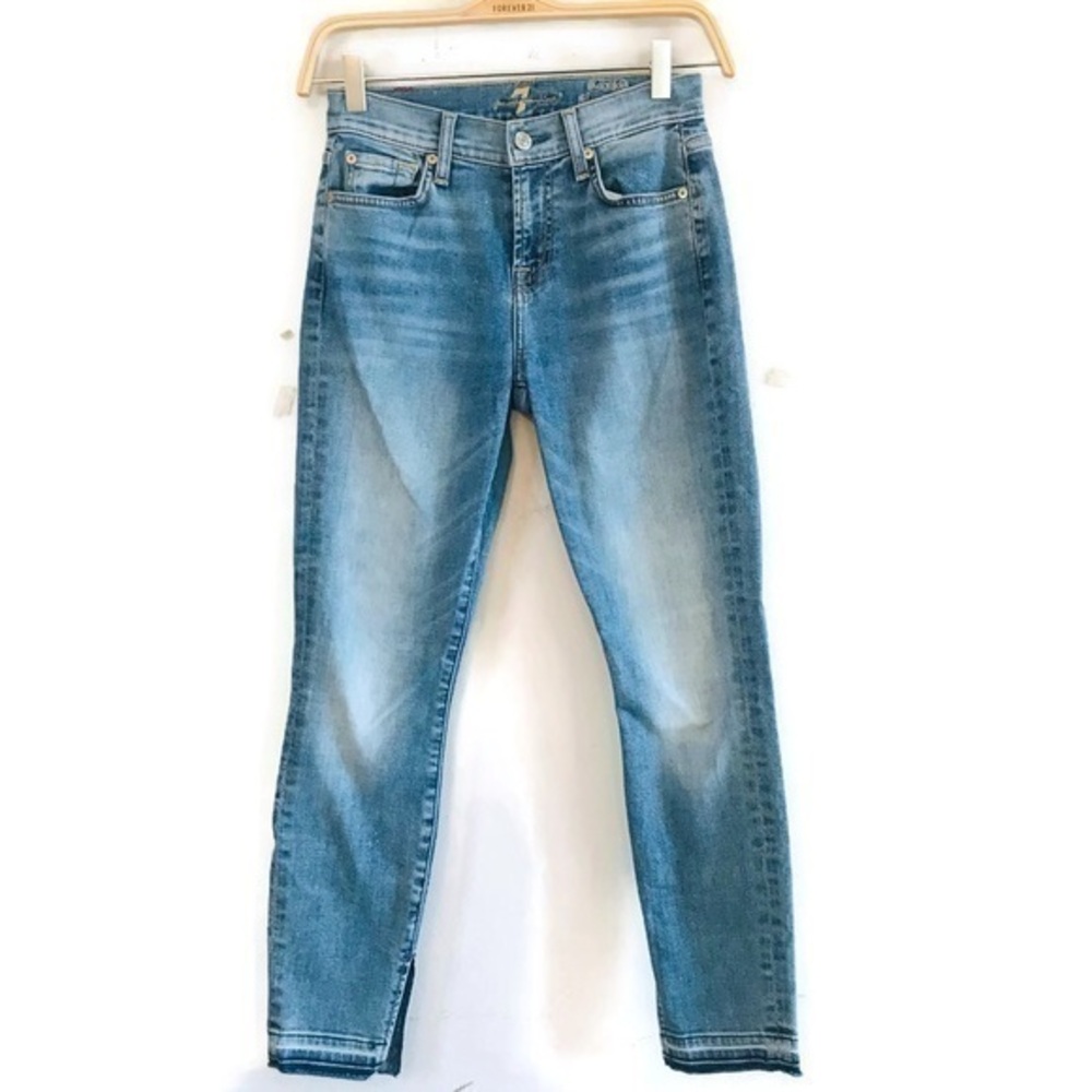 7FAM 7 For All Mankind the Skinny Ankle High Rise Jeans Women’s Size 24 00
